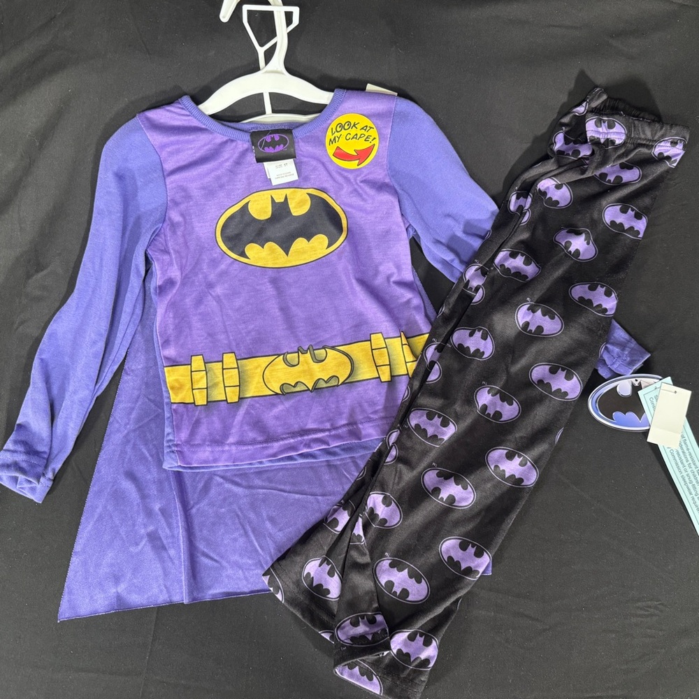 Kids Batgirl PJ Costume Set - 5T with cape